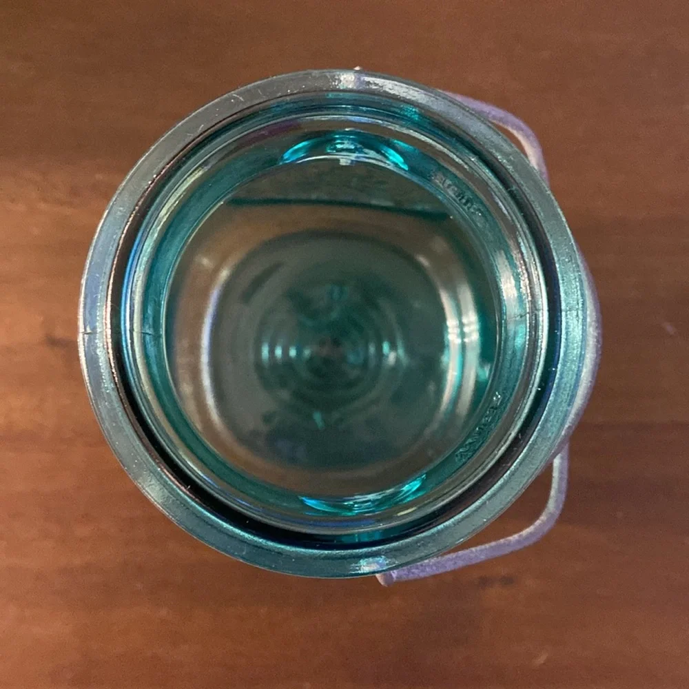 (2) Ball Ideal Bicentennial 1776-1976 Aqua Teal Blue Green Jars A11 and A8 - Picture 7 of 16